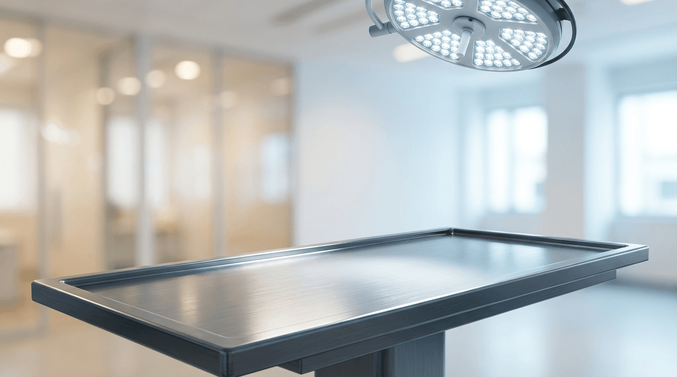 Modern veterinary clinic treatment room with diagnostic equipment